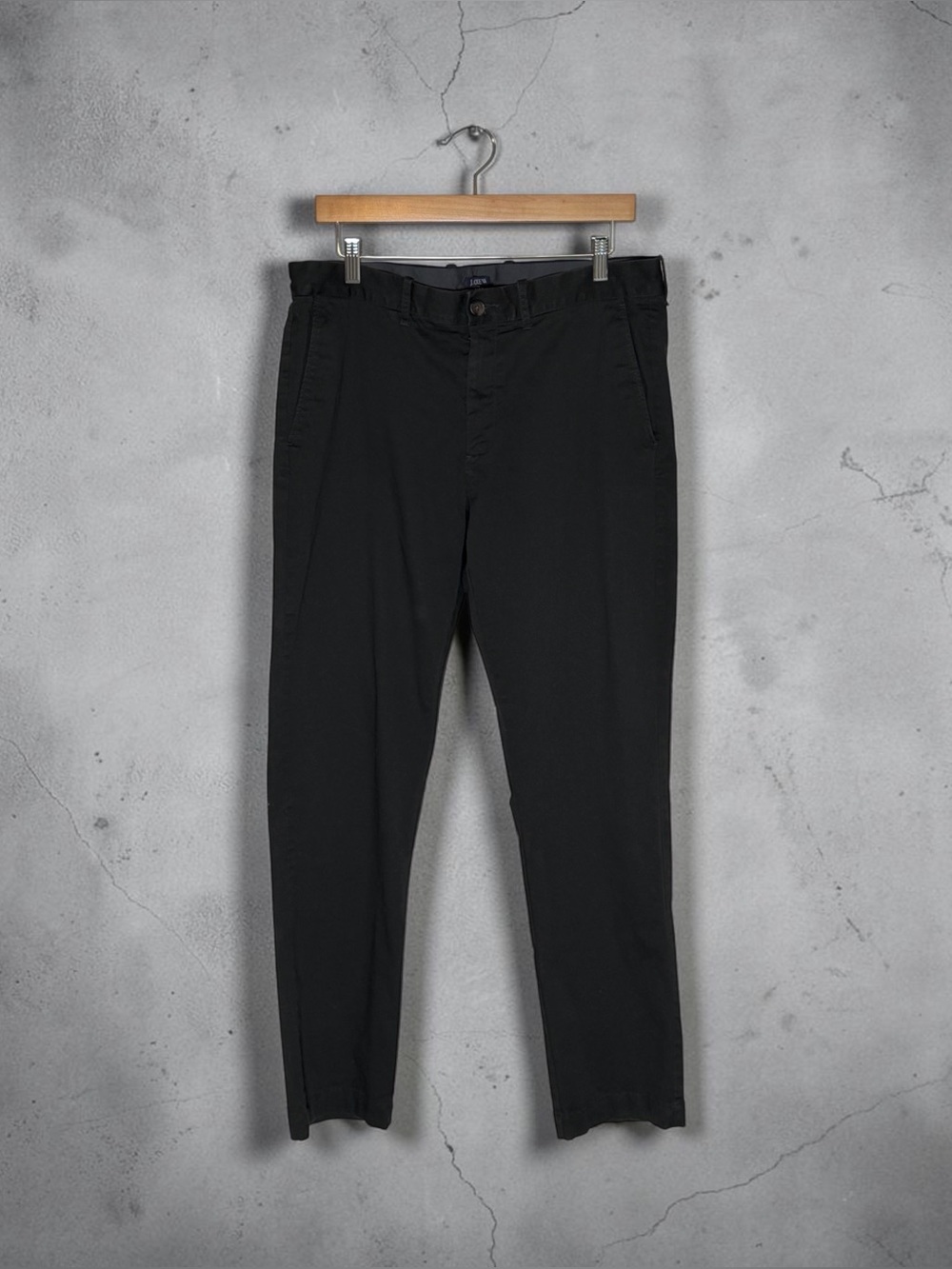 Men's J Crew Flex Chinos, Black, Straight Fit, Actual Size 33 X 30